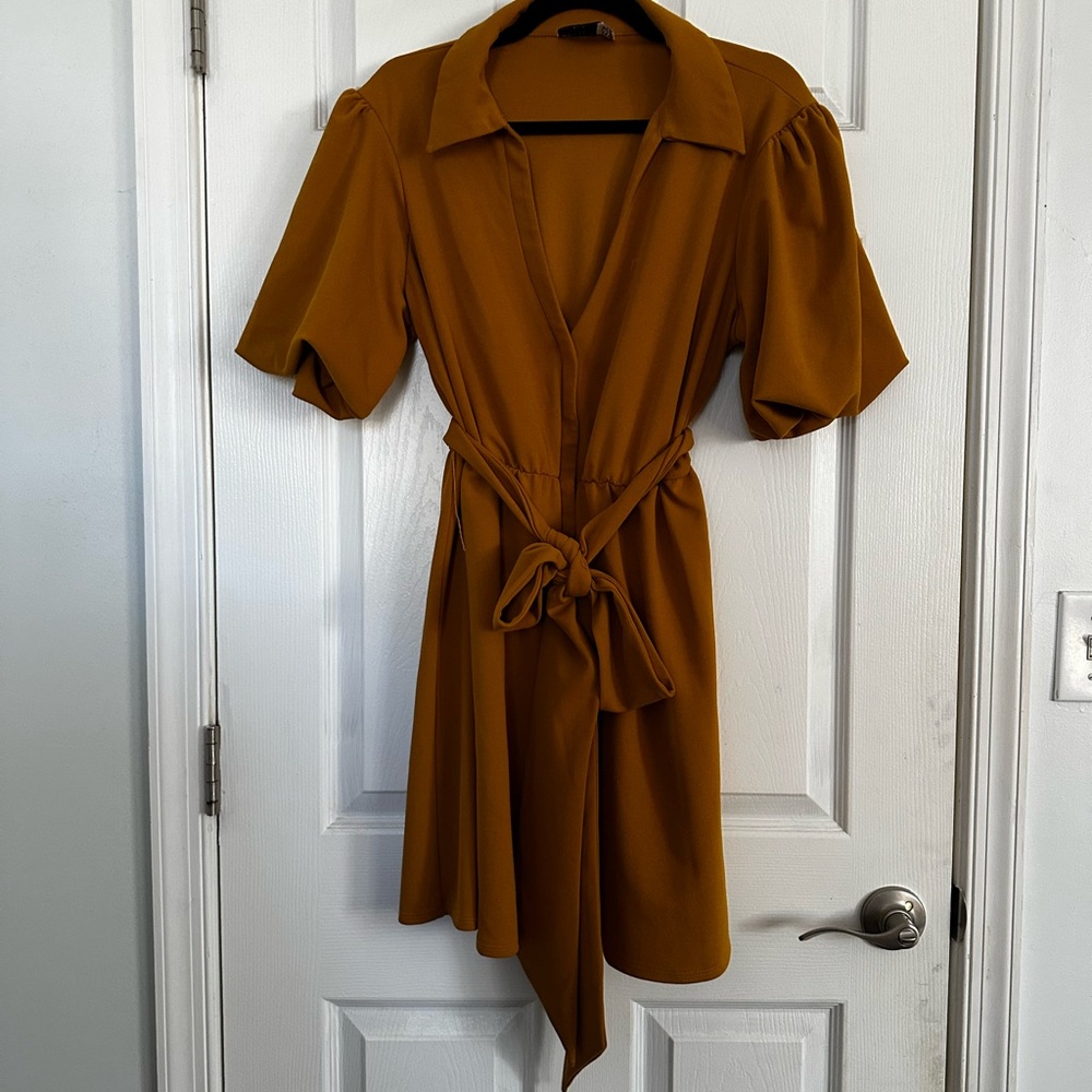 Mustard Yellow Utility Style Dress